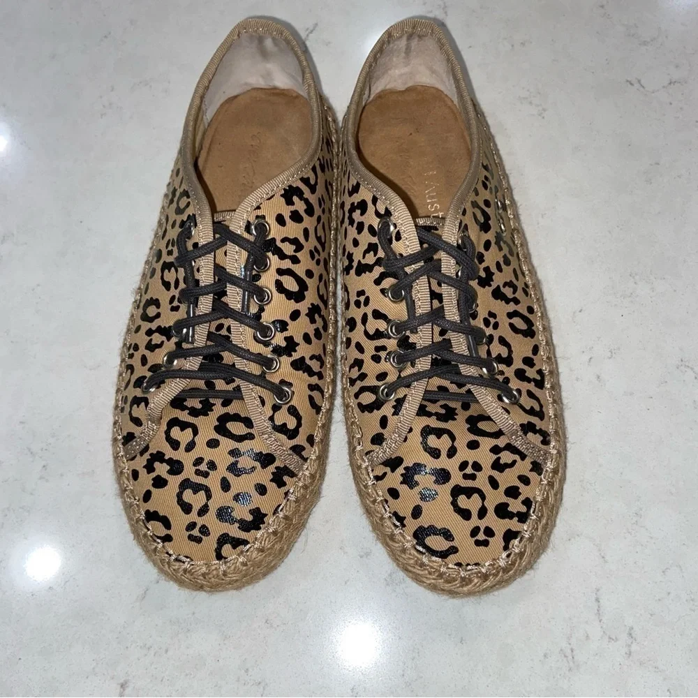Emu Australia Agonis Espadrille Sneaker Leopard Canvas Size 7